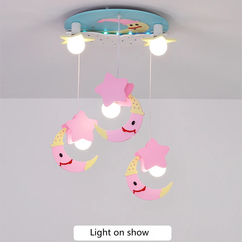 Deckenleuchte Mond Kawaii für Mädchenzimmer skandinavisches Design modern - vue 5 sur 8