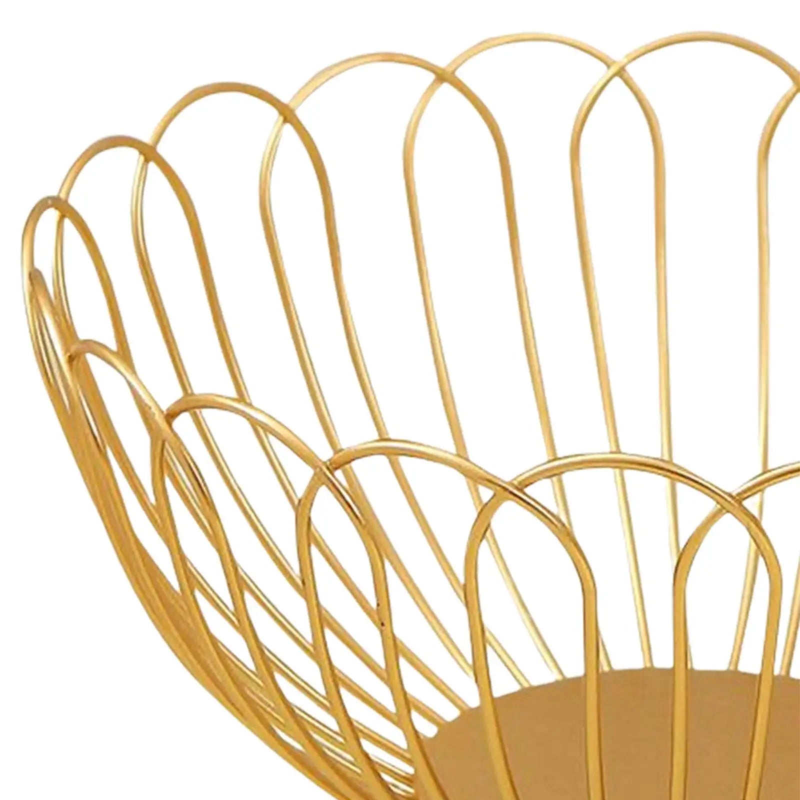 Iron Wire Fruit Basket, Fruit Storage Bowls Decorative Stand for Kitchen Counter - vue 5 sur 8