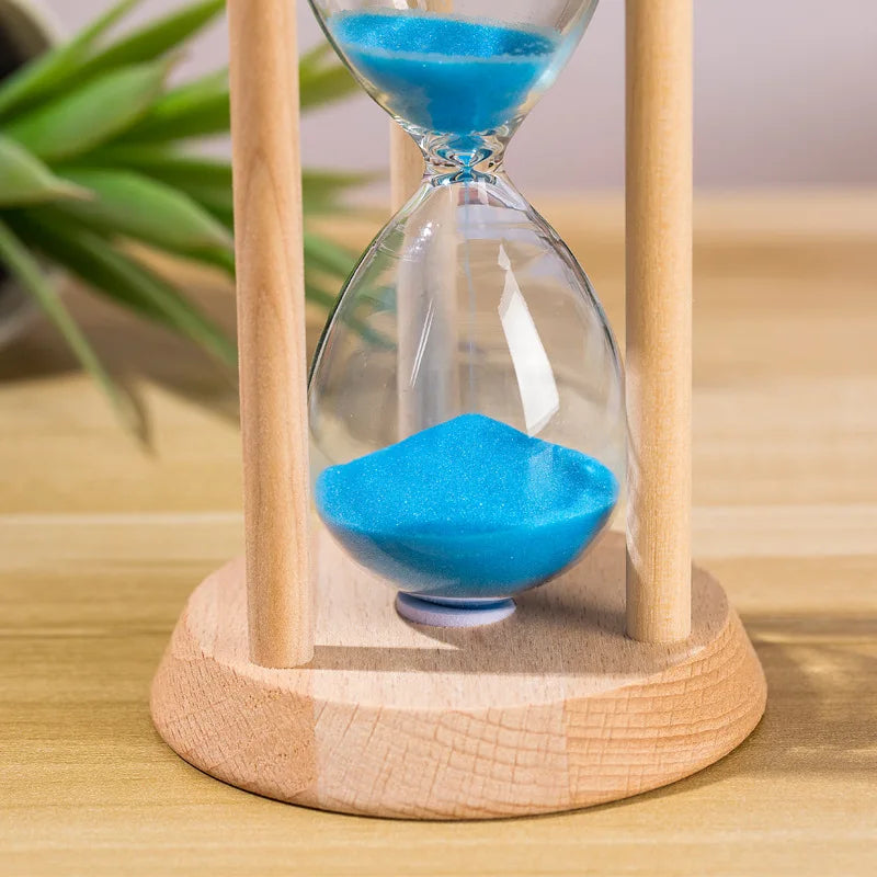 sablier en bois fait main horloge de sable créative décoration intérieure - vue 6 sur 10