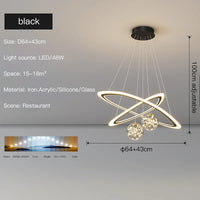 Moderne LED-Pendelleuchte mit Ringdesign für den Innenbereich
