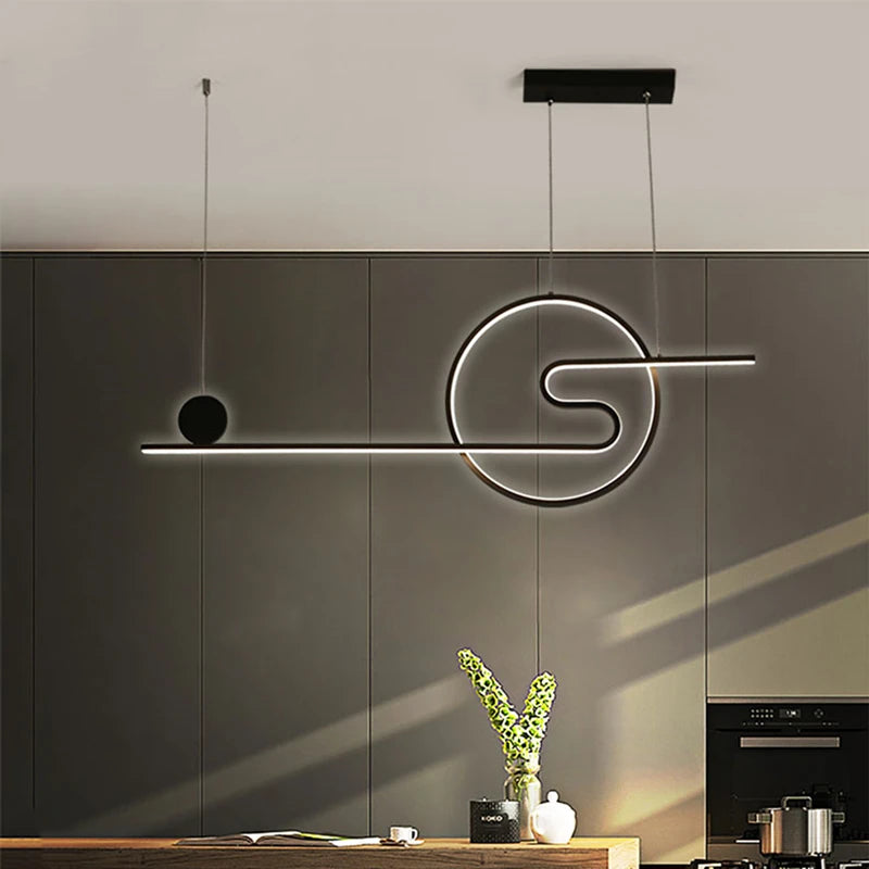 suspension nordique led réglable pour hôtel boutique - vue 7 sur 8