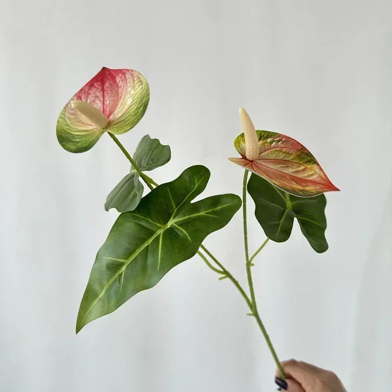 fleurs artificielles anthurium pour décoration de fête et vacances - vue 13 sur 16