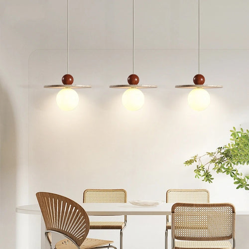 High Quality Cave Stone Hanging Light Glass Ball Ceiling Pendant Lamp Suspension Chandelier for Kitchen Island  Bedroom
