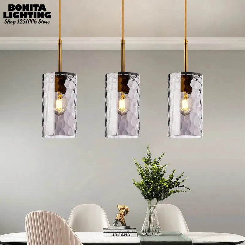 suspension en verre soufflé style nordique moderne - vue 4 sur 8