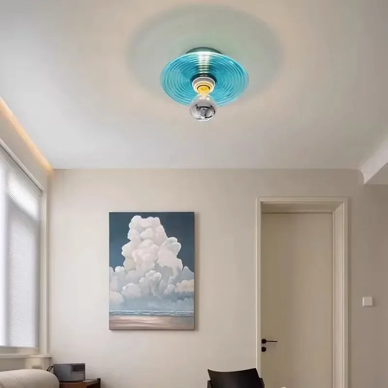 applique murale modernes à led motif d'eau design en verre simples décoratives - vue 7 sur 9