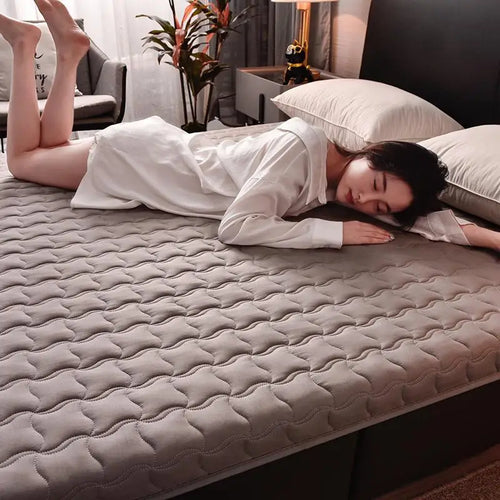 surmatelas en coton éponge pour lit king size et coussin de sol - vue 5 sur 8