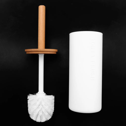 ensemble de brosse de toilette en bambou avec accessoires - vue 2 sur 6