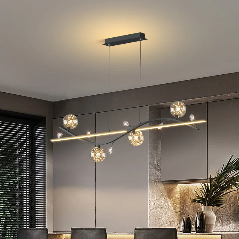 lustre moderne luxe en verre étoilé pour intérieur - vue 3 sur 12