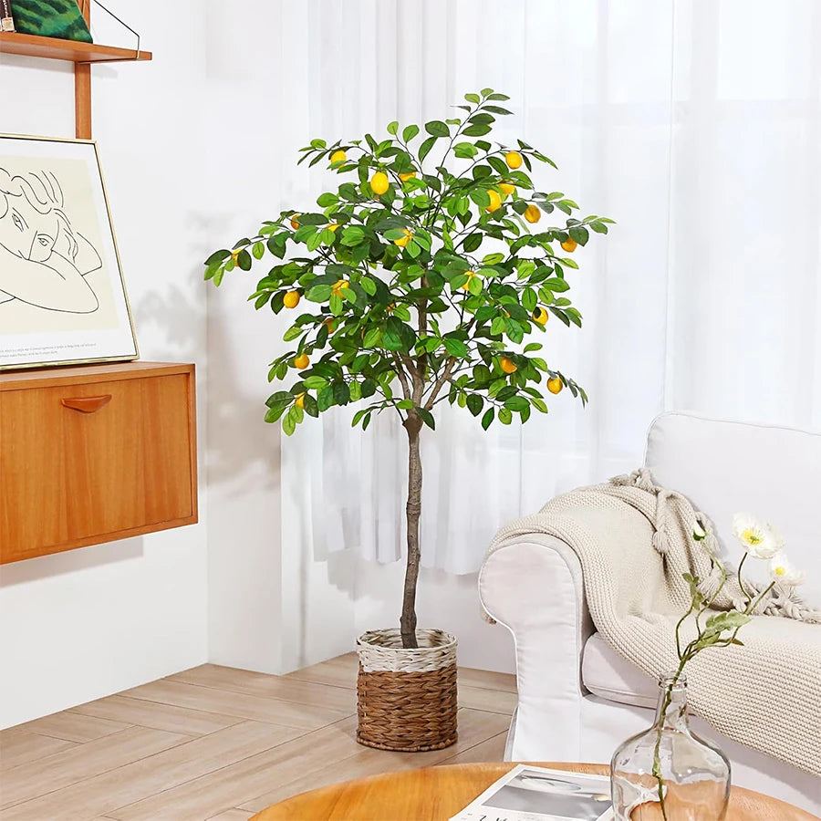 citronnier artificiel avec fruits pour décoration intérieure et jardin - vue 4 sur 8