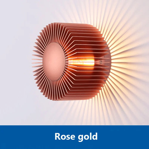 Moderne Wandleuchte Aluminium Schwarz Roségold - vue 8 sur 8