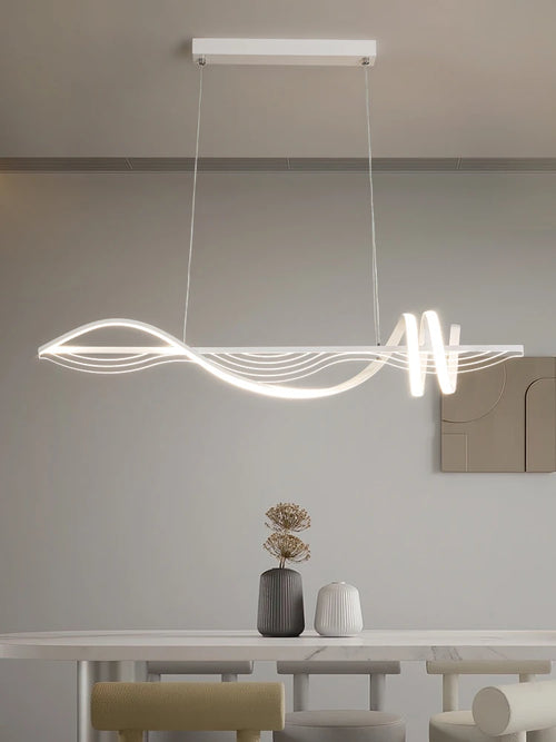 Moderner LED-Kronleuchter Pendelleuchte im minimalistischen Design für den Innenbereich - vue 4 sur 8