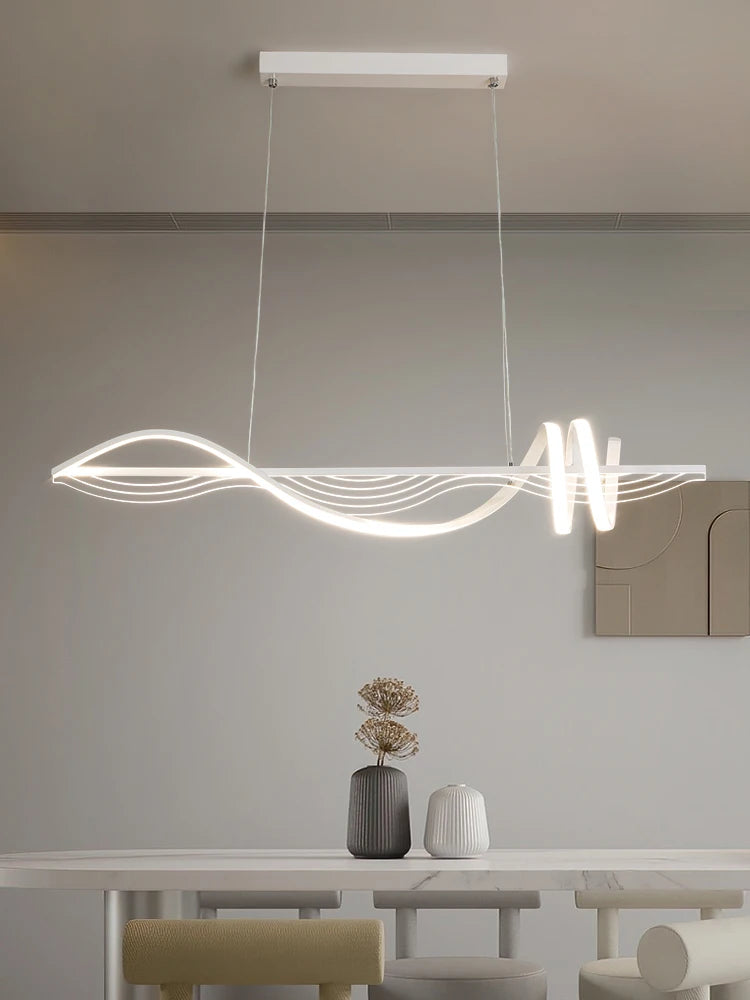 Moderner LED-Kronleuchter Pendelleuchte im minimalistischen Design für den Innenbereich - vue 3 sur 8