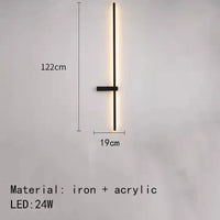 LED-Wandleuchte minimalistisch mit künstlerischem Design