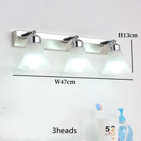 Applique murale Rétro cosmétique miroir LED européenne maquillage lumière vanité salle de bains appliques Chrome armoire