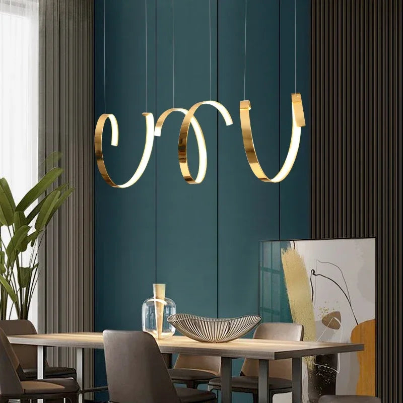 lustre moderne en suspension design irrégulier pour décoration intérieure - vue 7 sur 11