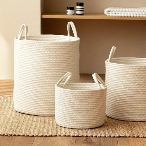 panier de rangement en corde pour jouets bébé et enfant - vue 2 sur 6