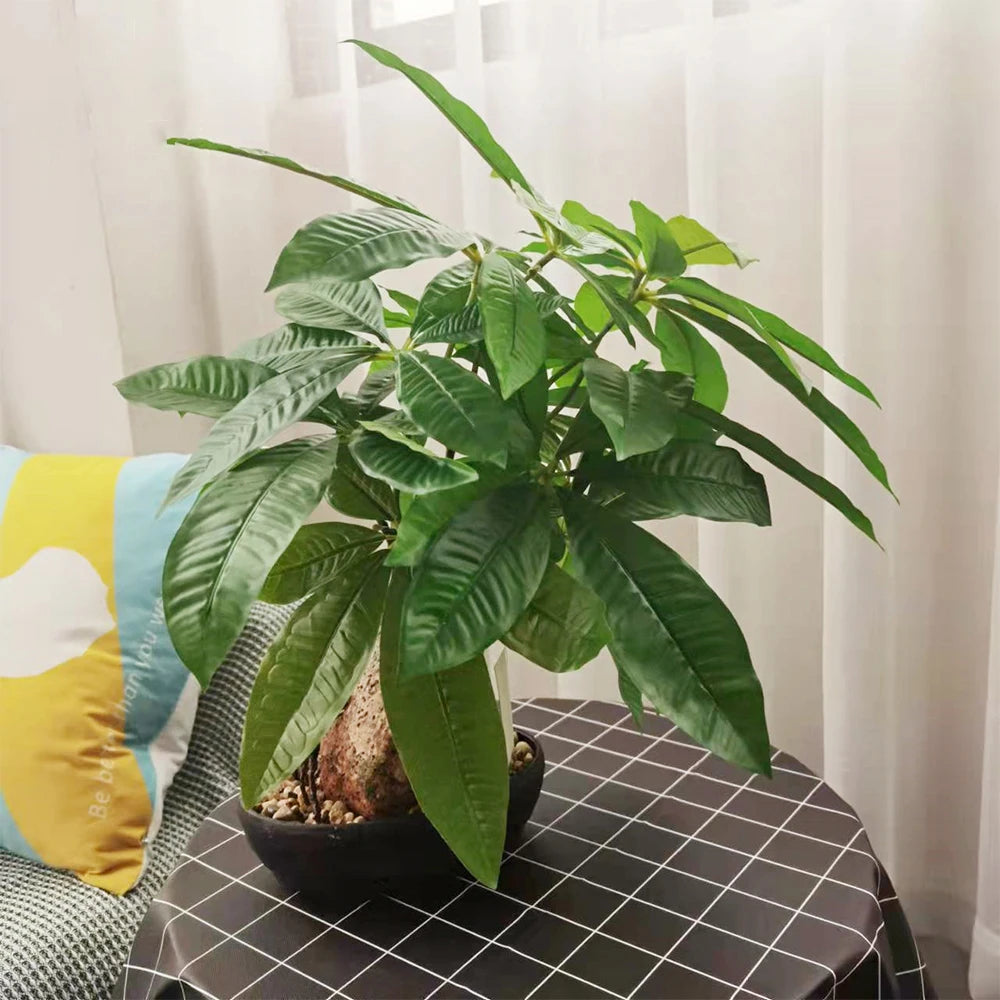 arbre artificiel monstera pot fausses plantes tropicales décoration intérieure - vue 3 sur 6