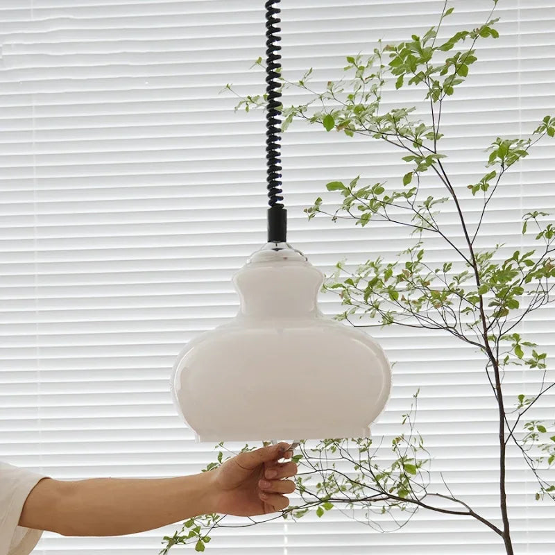 suspension nordique en verre coloré pour bar et restaurant - vue 5 sur 9