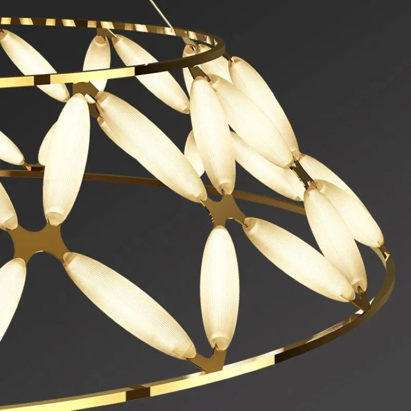 Sandyha Lustres minimalistes modernes creux papillon fleur suspension Design de luxe salon salle à manger chambre lampe à la maison - vue 6 sur 16