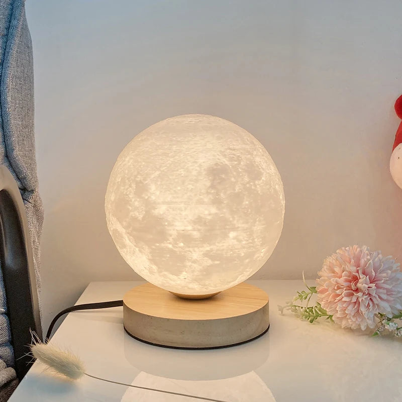 Creative 3D lune lampe de Table technologie mode atmosphère lampe chambre d'enfants étudiant lampe chambre étude lampe décorative - vue 4 sur 12
