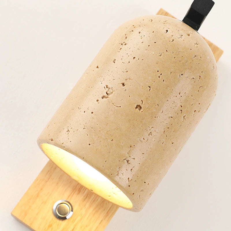 LED-Wandleuchte aus Naturstein mit Schalter und Direktversand - vue 5 sur 10