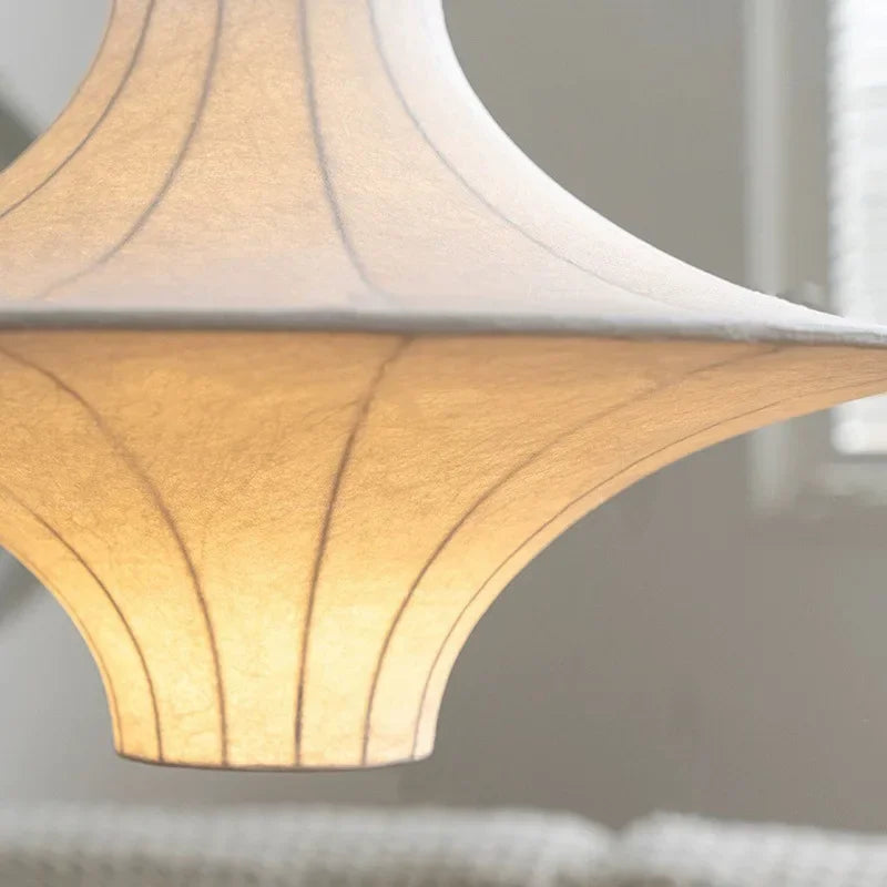 suspension design wabi sabi en soie pour décoration intérieure - vue 5 sur 8