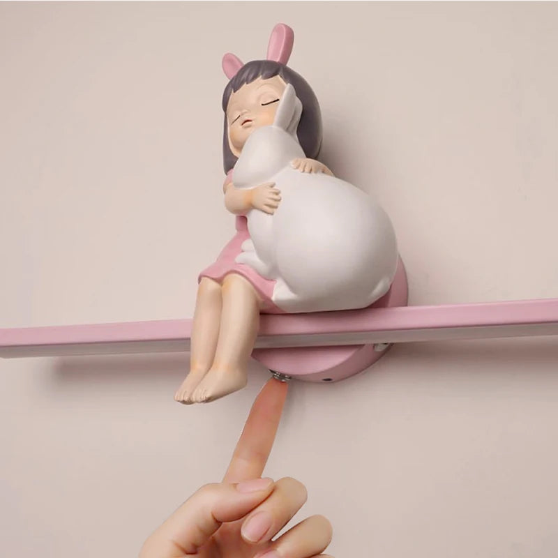applique murale en forme de lapin pour décoration enfant - vue 5 sur 17
