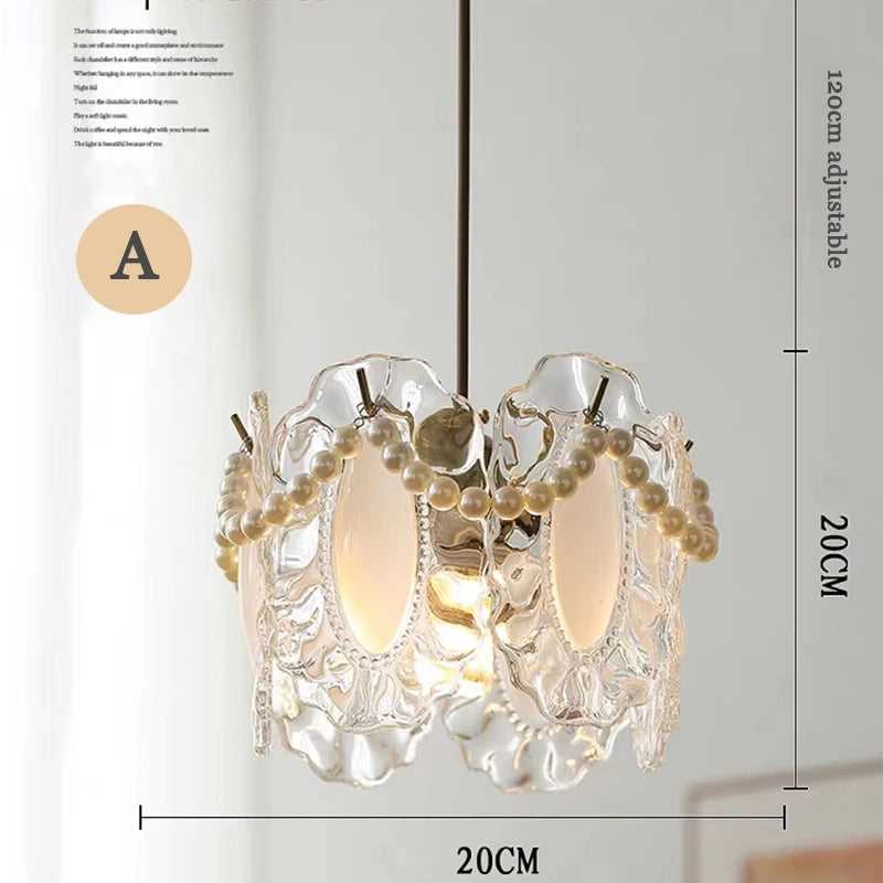 Moderner Glas-Kronleuchter im minimalistischen Design für ein elegantes Interieur - vue 9 sur 9
