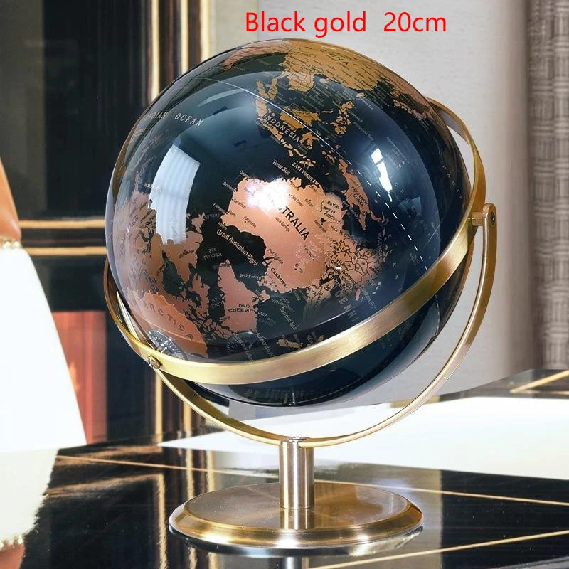 globe rotatif décoratif style européen pour bureau à domicile - vue 8 sur 9
