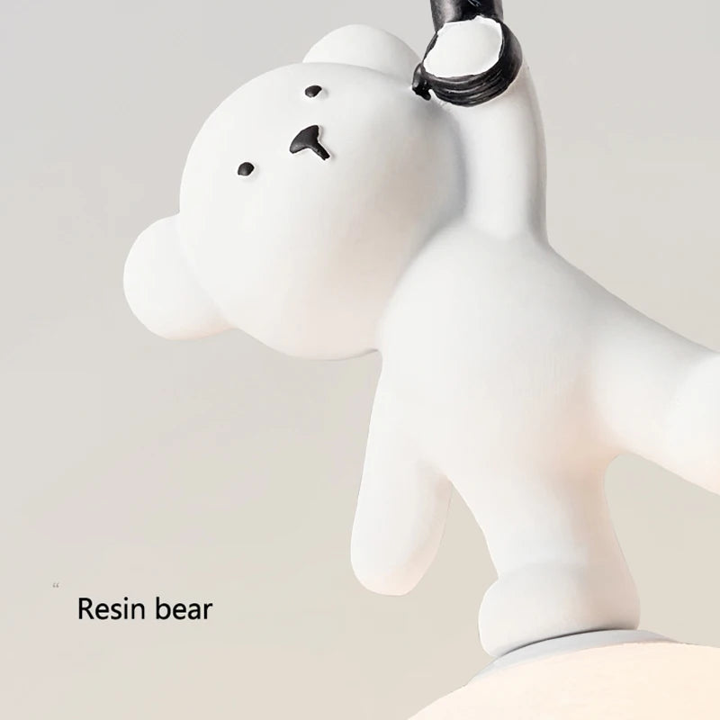 lampe en résine design ours pour chambre d'enfant décorative - vue 6 sur 7