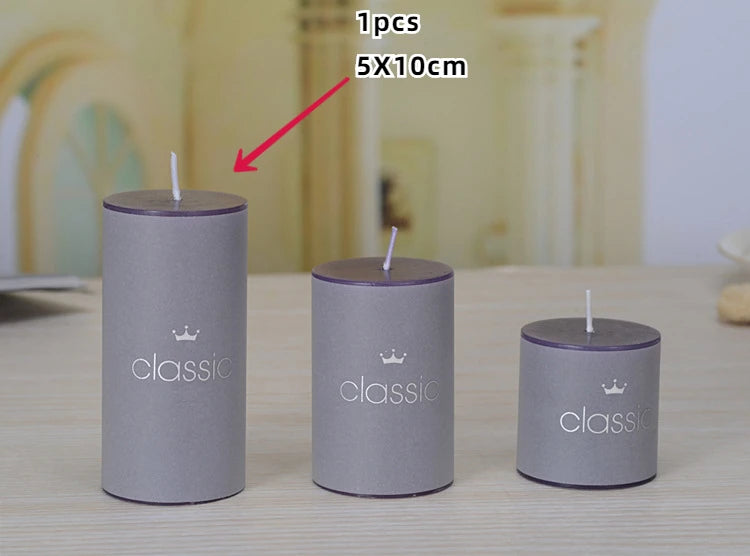 bougies piliers parfumées décoratives sans fumée en plusieurs tailles et couleurs - vue 17 sur 29