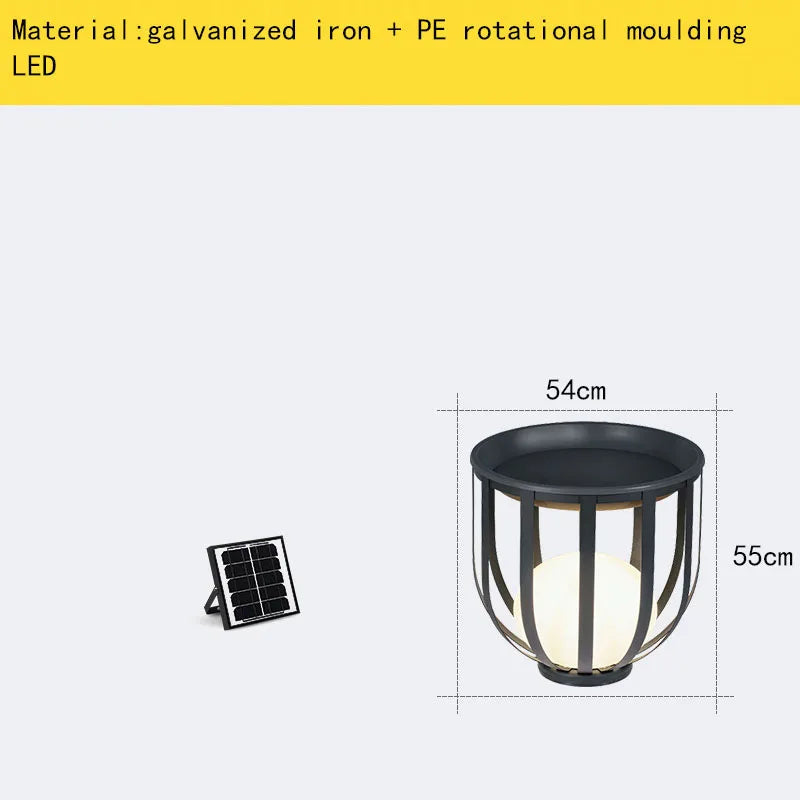 Solar-Stehleuchte im modernen Stil mit Acrylkugel und Metallstecker - vue 12 sur 18