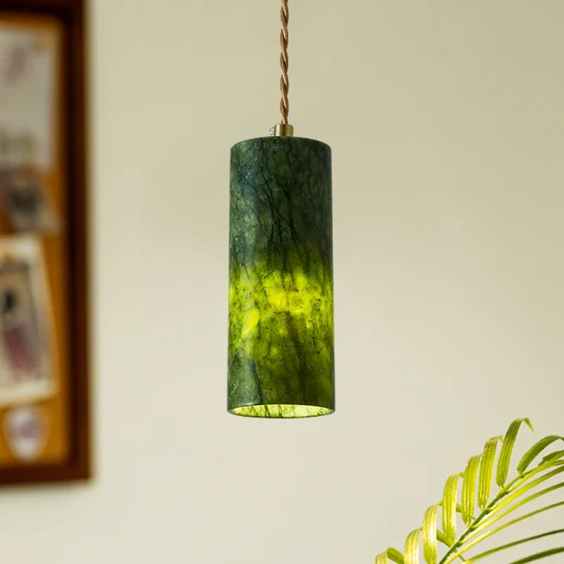 lustre en jade naturel style médiéval créatif rétro pour décoration intérieure - vue 2 sur 7