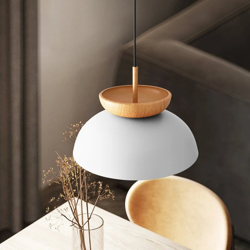 suspension style américain en métal et bois pour restaurant