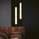 lustre cylindrique en marbre naturel avec cordon réglable 3000k