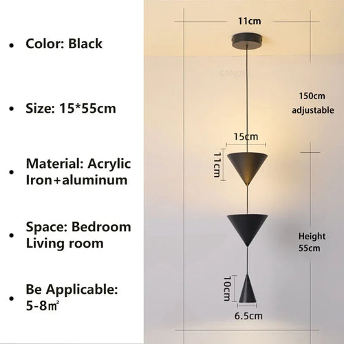 lustre led moderne pour café restaurant et décoration intérieure - vue 9 sur 12