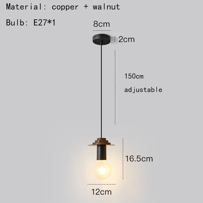 suspension moderne en bois et métal pour intérieur élégant