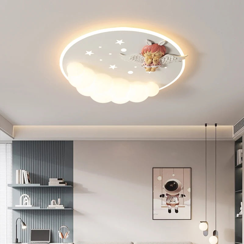 lustre led moderne avec télécommande pour décoration intérieure - vue 4 sur 18