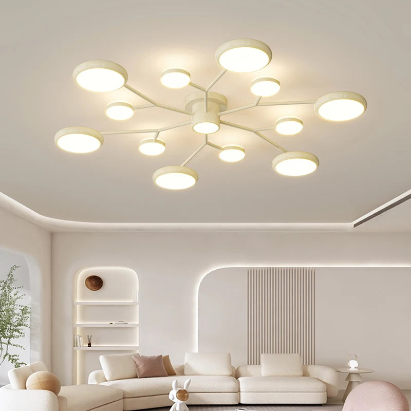Plafonnier led moderne lumineux pour décoration intérieure suspendu - vue 7 sur 8