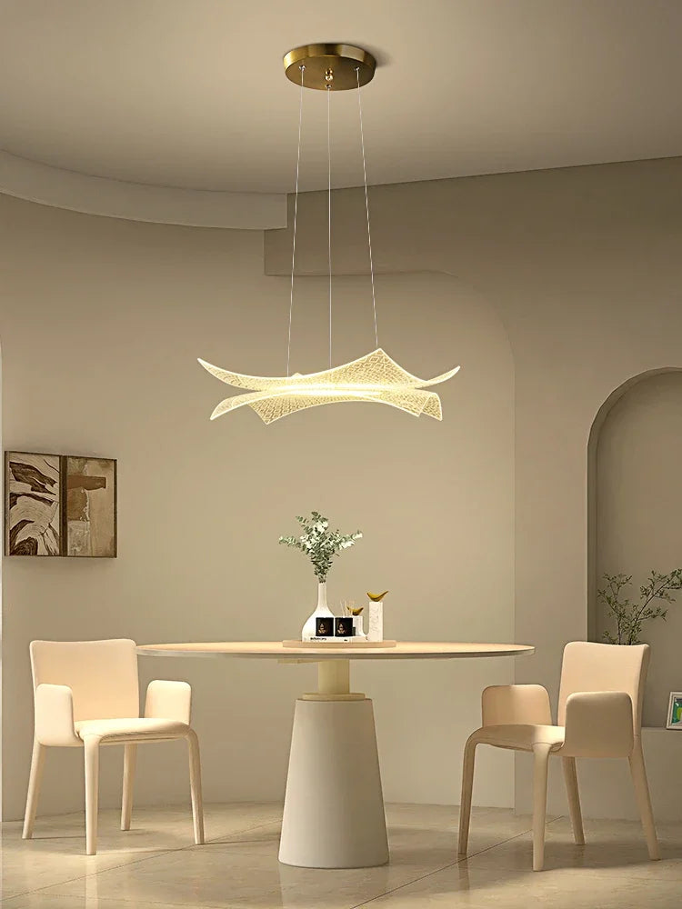 lustre en acrylique luxe créatif avec éclairage led décoratif - vue 4 sur 8