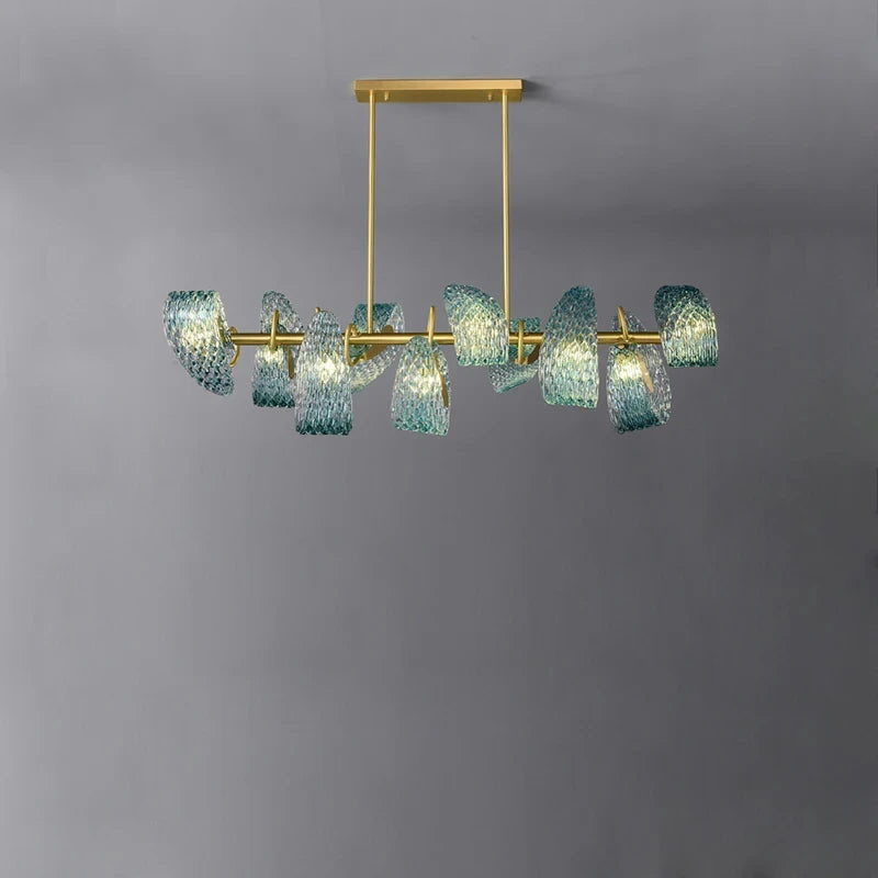 Suspension modernes en verre bleu lampes suspendues design pour couloir Bar chambre lustre Suspension Luminaire éclairage - vue 6 sur 21