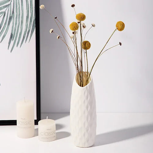 vase nordique en plastique pour fleurs décoratives modernes - vue 8 sur 12