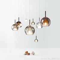 Nordische Pendelleuchte aus Glas, schlicht und modern