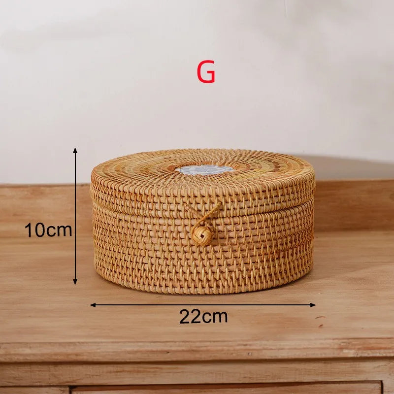 panier de rangement en rotin pour aliments et thé - vue 13 sur 16
