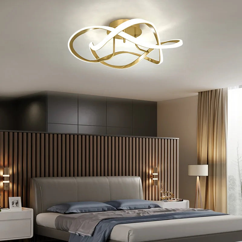 Moderne LED-Deckenleuchten in Vogelkäfigform für die Innendekoration - vue 3 sur 10