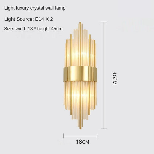 Elegante LED-Wandleuchte aus Kristall im nordischen Design - vue 10 sur 12