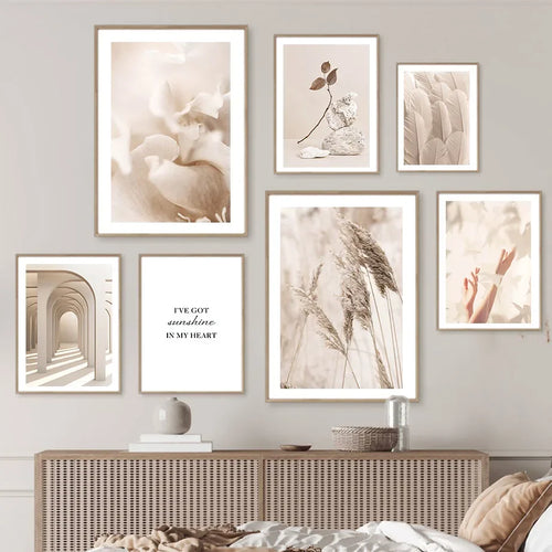 plante orchidée plume art mural pour décoration intérieure - vue 2 sur 16