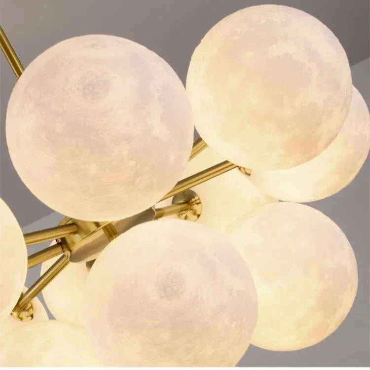 Modern Moon Bubble Pendant, Living Room Dining Room Home Decoration Lighting, LED Pendant - vue 5 sur 10