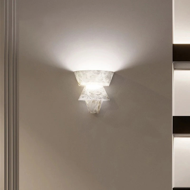 Wandleuchte aus natürlichem Marmor im modernen, minimalistischen Stil mit LED - vue 5 sur 8