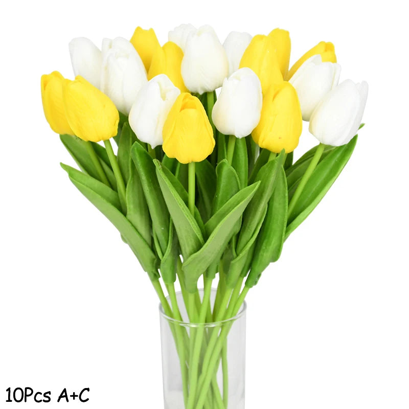 lot de 10 tulipes artificielles pour décoration de mariage et jardin